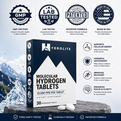 HydroLite primer plano de tabletas para transporte fácil y dosificación precisa