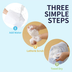 HYGIENJOY primer plano impregnación de jabón que facilita espuma sin enjuague
