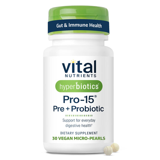 Hyperbiotics vista frontal del envase muestra uso diario conveniente