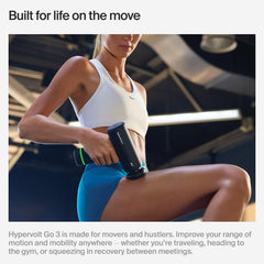 Hyperice Hypervolt Go 3 detalle del mango ergonómico para control cómodo