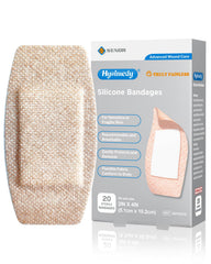 Hysimedy frente del paquete mostrando 20 apósitos, ideal para hogar