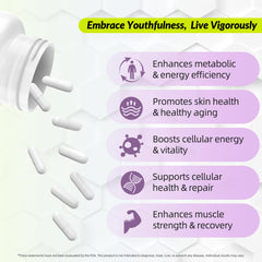 I LOVE HEALTH persona activa tomando cápsula, apoyo a la vitalidad