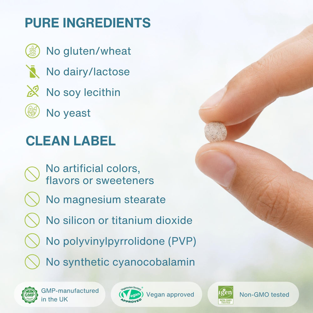 Igennus etiqueta con lista de ingredientes, transparencia y calidad GMP