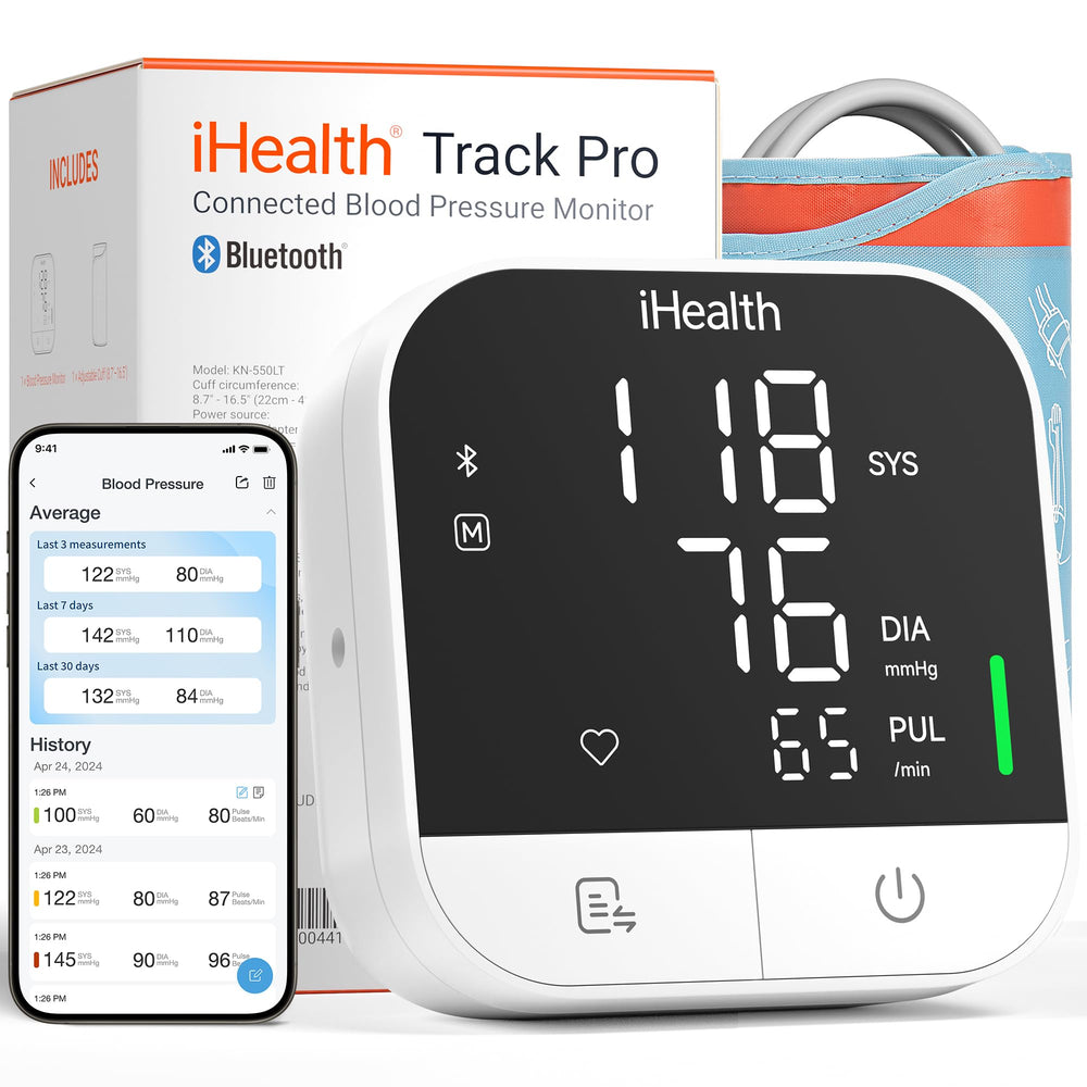 iHealth monitor frontal con pantalla clara para lecturas rápidas