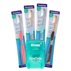 Generic Cepillo dental Quantum Euro-Tech Extra suave 5 unidades (4+1 hilo) cerdas ultrafinas y mango slim