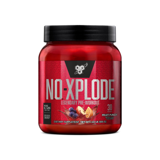 BSN N.O.-XPLODE Pre-Workout en polvo Fruit Punch, 30 servicios — con creatina y energía enfocada