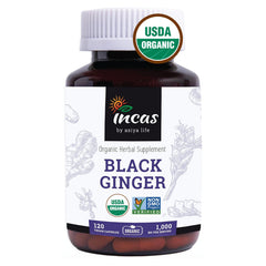 Incas by Asiya Life envase frontal mostrando certificación USDA Organic y Non‑GMO