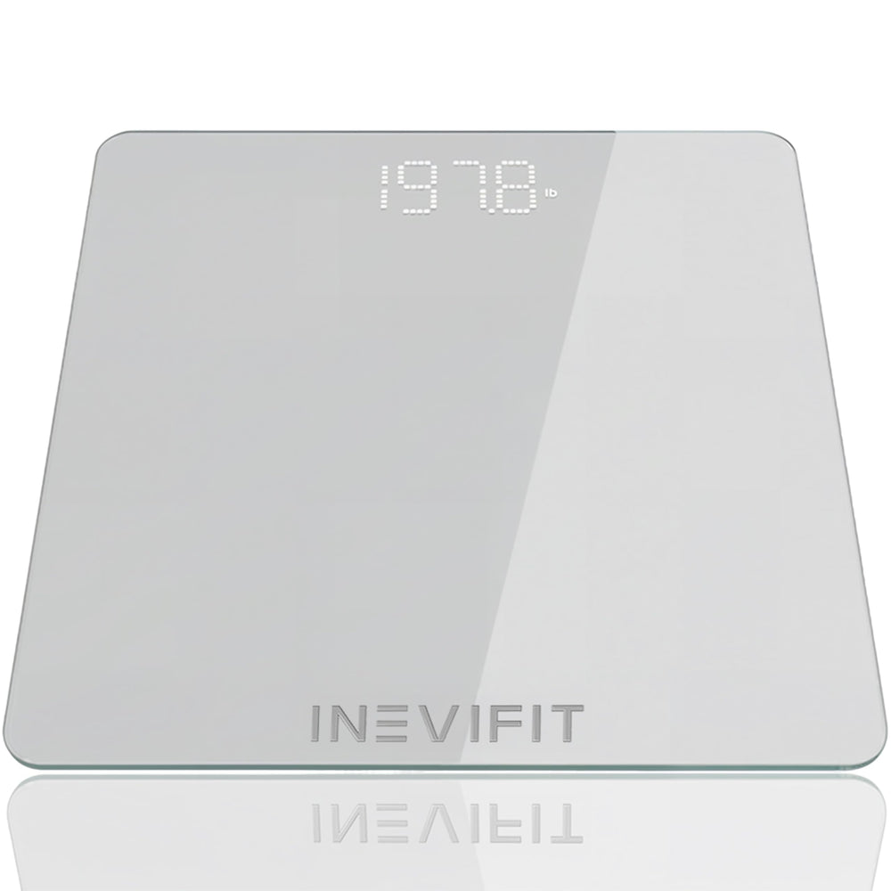 INEVIFIT vista frontal de la báscula con display grande y lectura clara