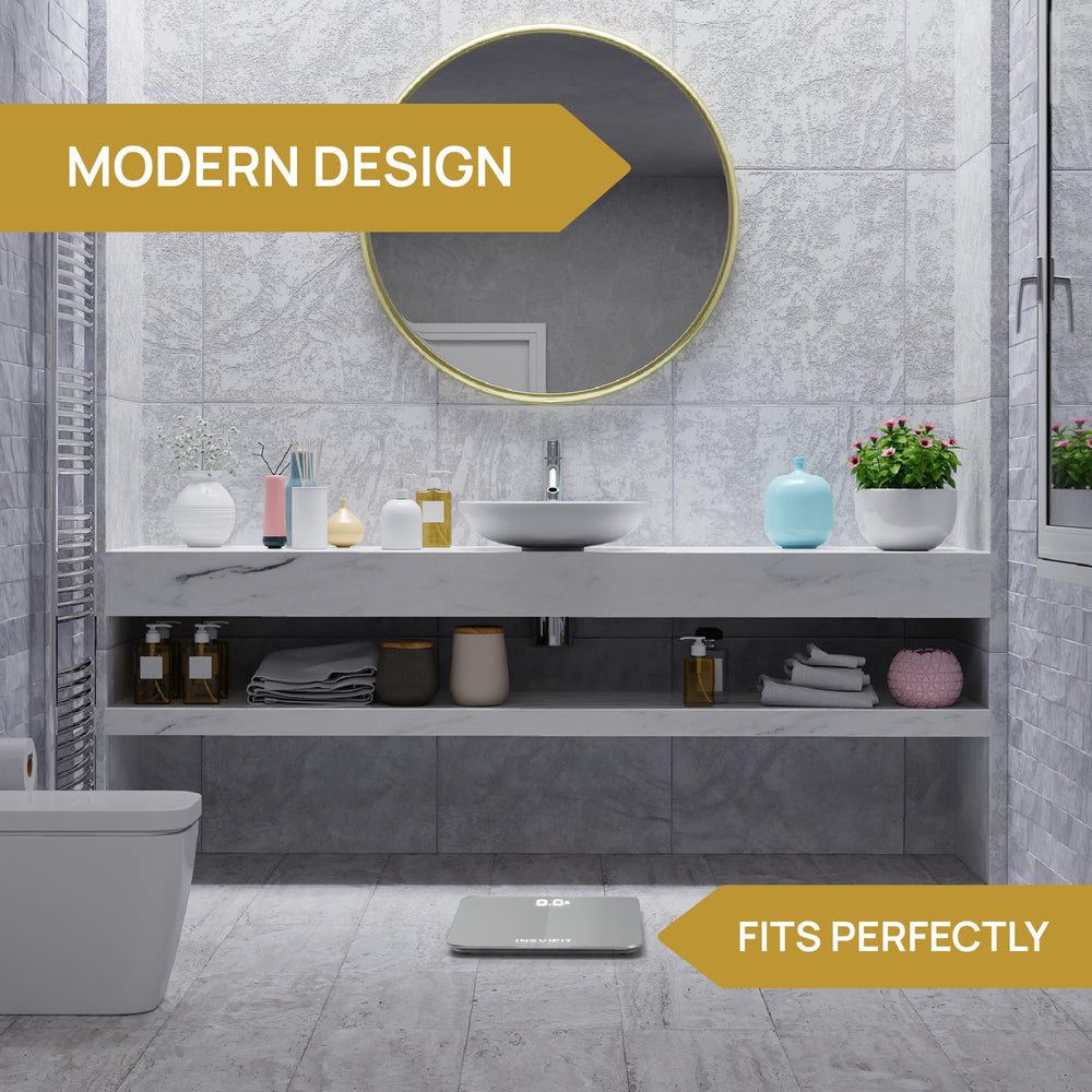 INEVIFIT integrada en baño moderno, aporta estilo y funcionalidad diaria