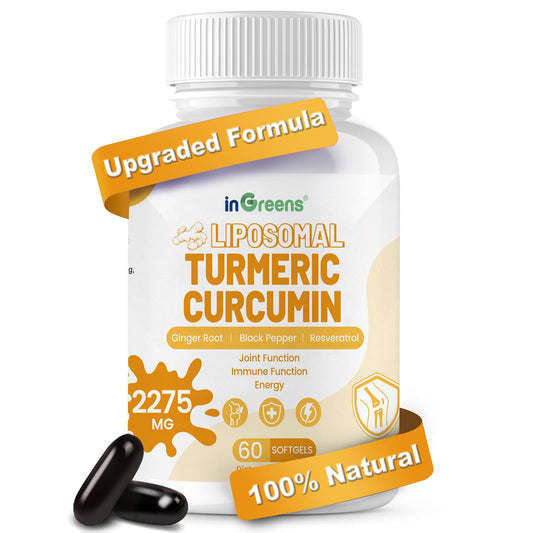inGreens Curcuma liposomal — botella, absorción superior para uso diario.