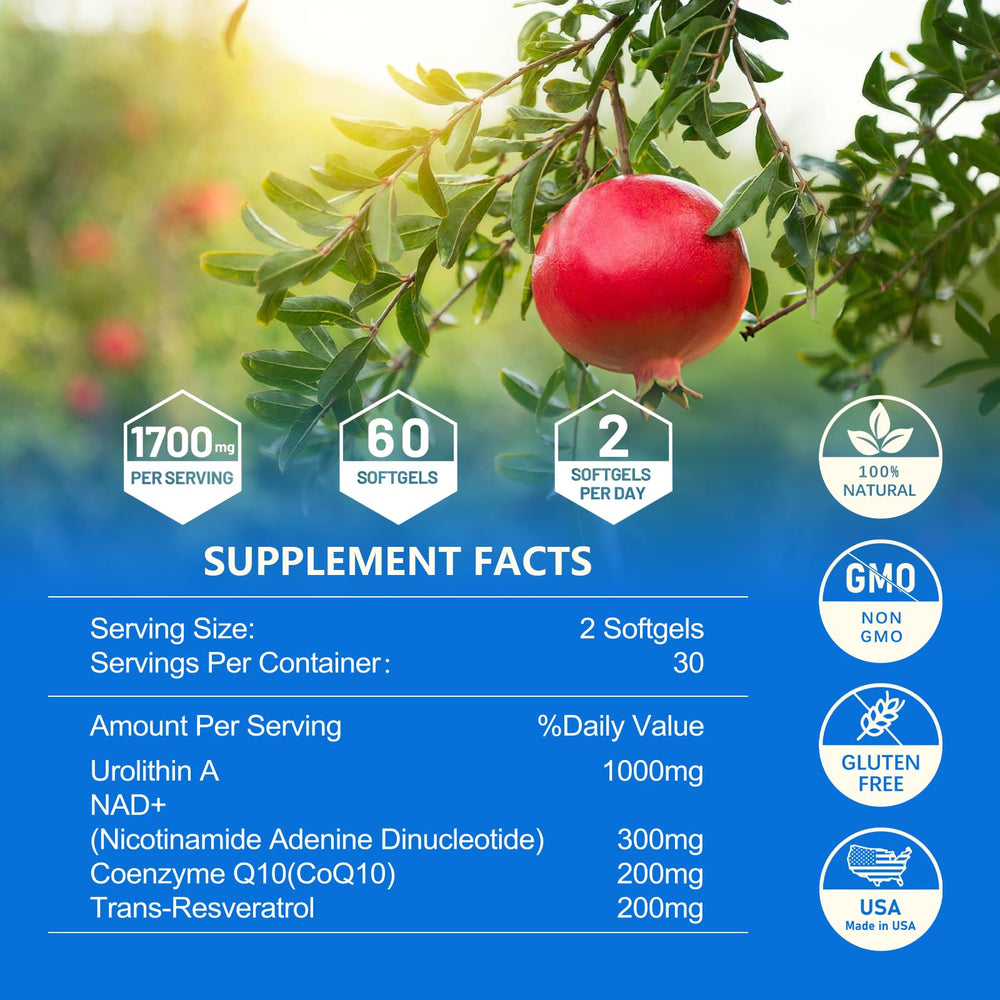 inGreens Urolitina A: etiqueta clara destaca beneficios