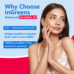 inGreens Urolitina A: cápsulas en la palma, textura suave