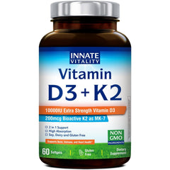Innate Vitality botella frontal mostrando 60 softgels y etiqueta clara