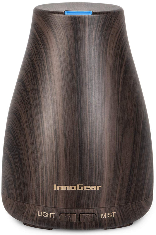 InnoGear difusor frontal marrón mostrando diseño elegante y aroma uniforme