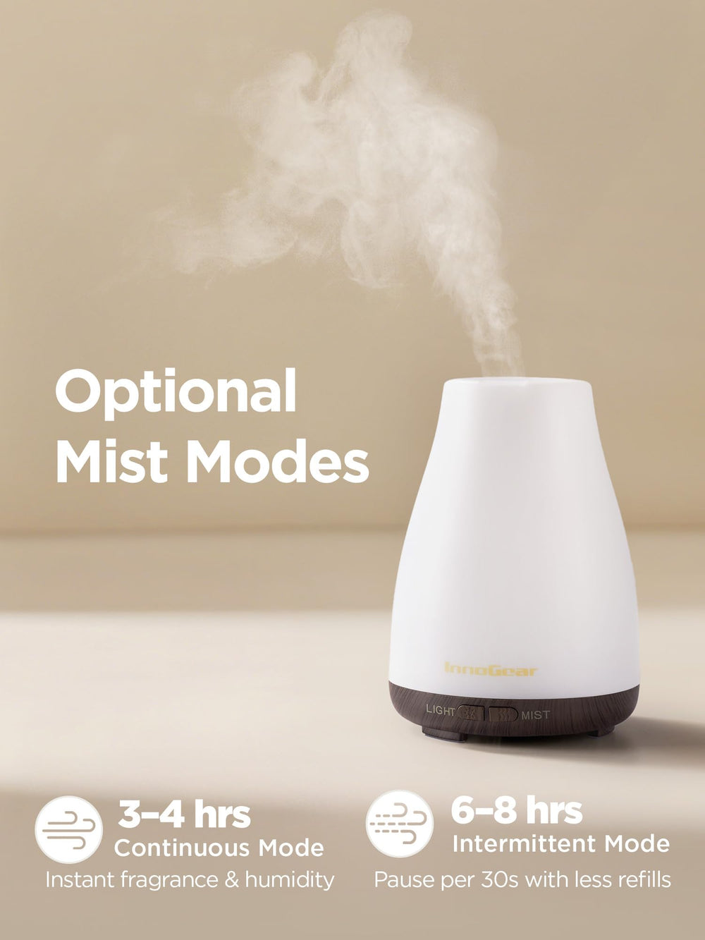 InnoGear emitiendo niebla en una sala para mayor confort y aroma
