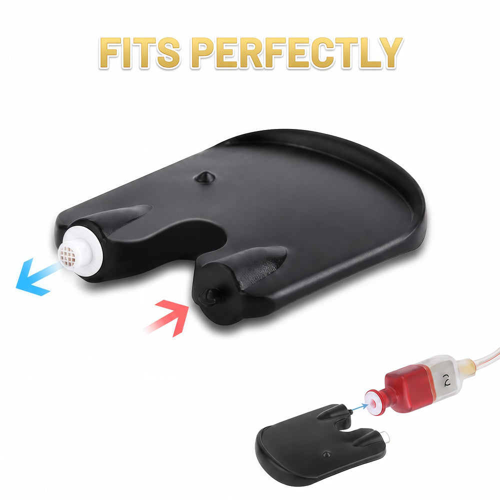 Inspack filtro colocado en cable miniRITE de Oticon mostrando limpieza del receptor