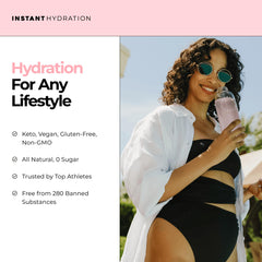 Instant Hydration close-up sel gris e ingredientes, minerales traza añadidos