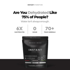 Instant Hydration sobres sobre superficie listos para llevar