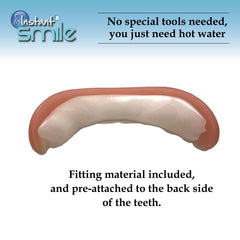 Instant Smile caja abierta con instrucciones para colocación sencilla
