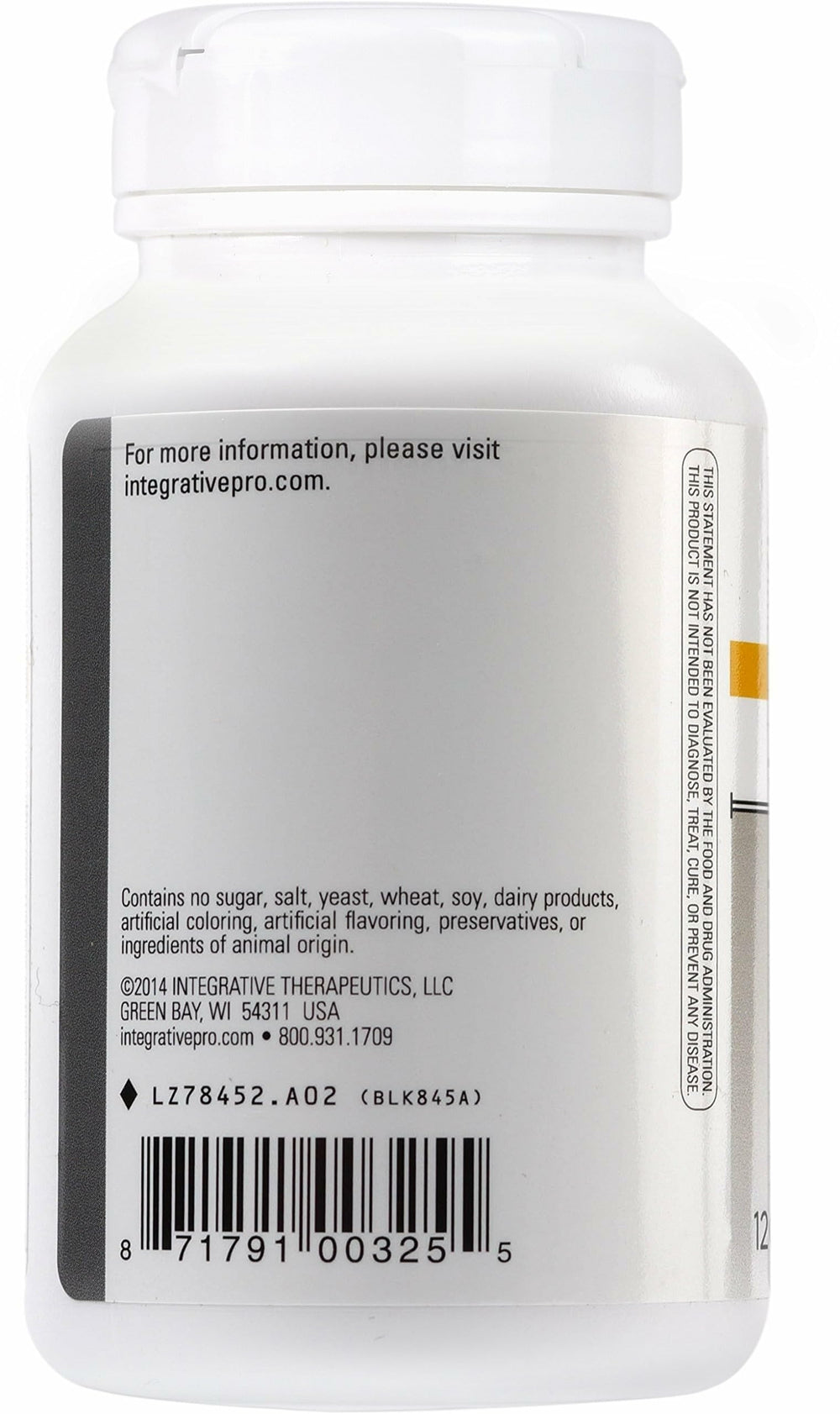 Integrative Therapeutics cápsulas en mano para mostrar escala y porción conveniente