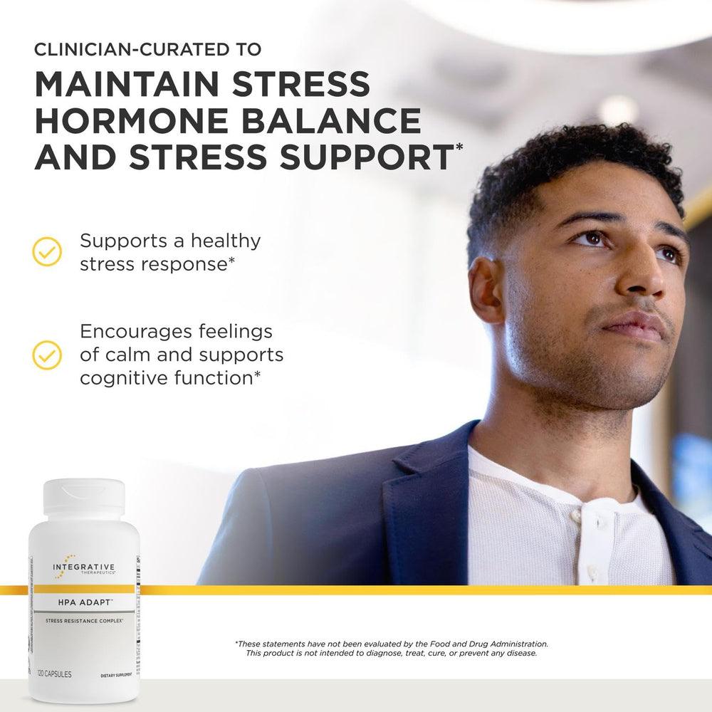 Integrative Therapeutics cápsulas HPA Adapt primer plano para dosificación fácil