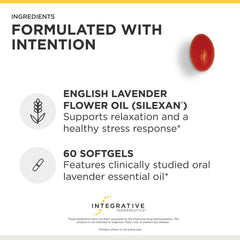 Integrative Therapeutics etiqueta nutricional de Lavela que muestra información clara y transparencia