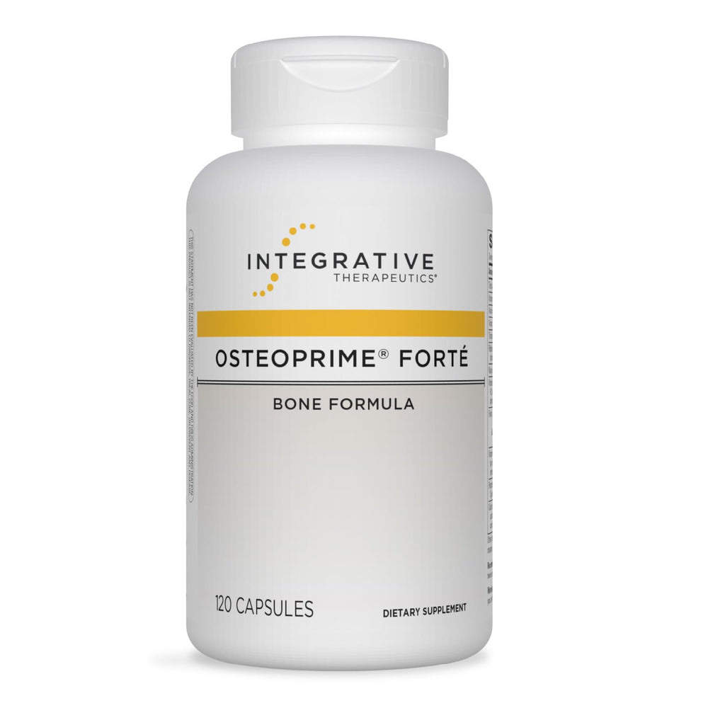Integrative Therapeutics OsteoPrime Forte frente del envase mostrando presentación y beneficio de soporte óseo