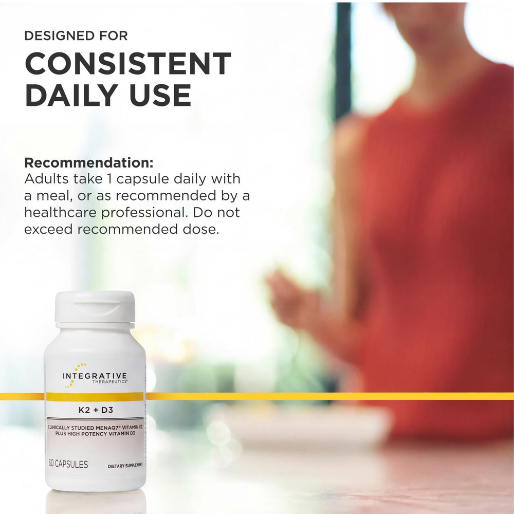 Integrative Therapeutics envase colocado en mesa de cocina sugiriendo uso diario