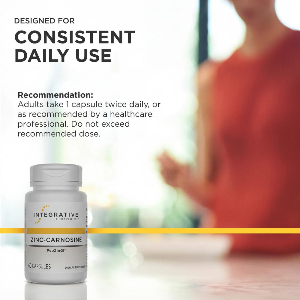Integrative Therapeutics frasco abierto con cápsulas para visual de cantidad