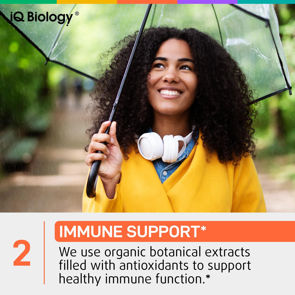 IQ BIOLOGY manos administrando gotas sublinguales para comodidad