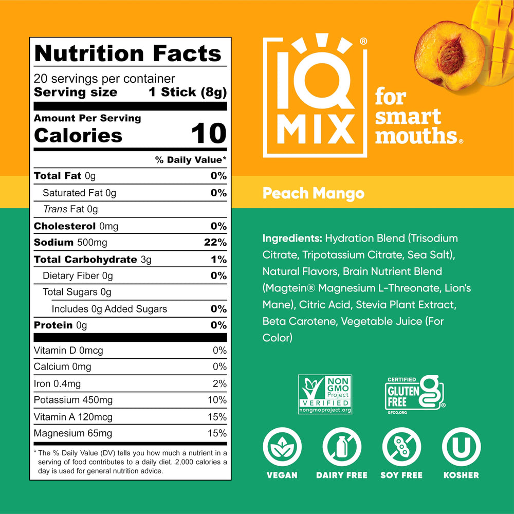 IQBAR IQMIX varios sobres mostrando la variedad de sabores y conveniencia para el día a día