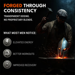 IRONCLAD NUTRITION empaque lateral con sellos cGMP y pruebas de terceros visibles