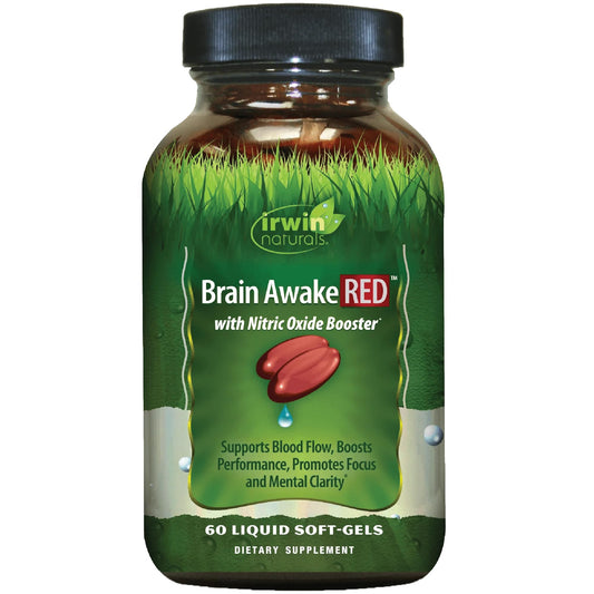Irwin Naturals frasco frontal mostrando la fórmula para enfoque