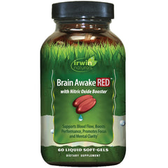 Irwin Naturals frasco frontal mostrando la fórmula para enfoque