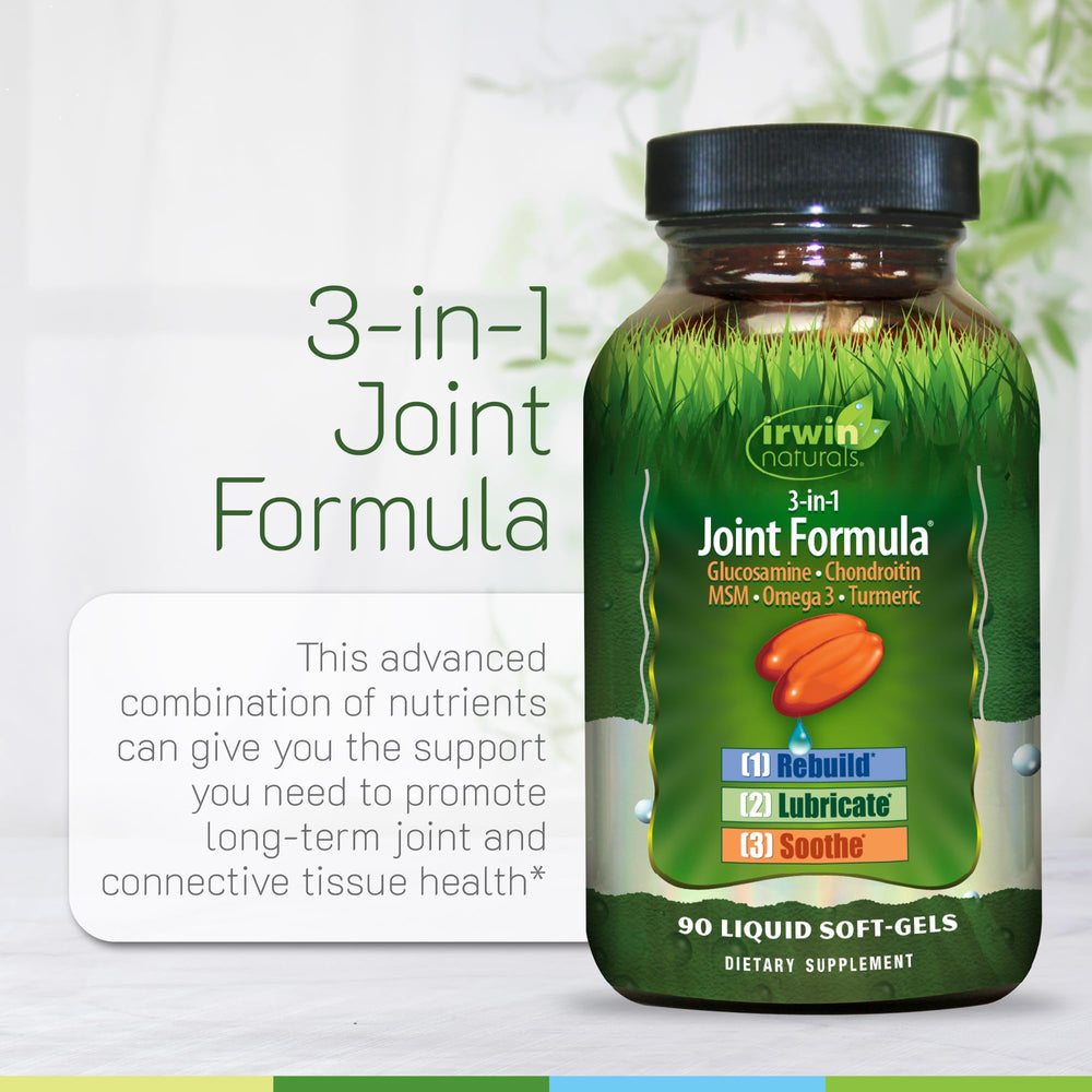 Irwin Naturals ingredientes botánicos mostrados para enfatizar aporte de plantas y aceites