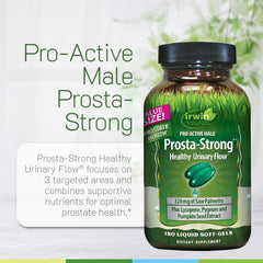 Irwin Naturals frasco abierto con softgels listo para uso diario práctico
