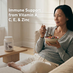Isopure etiqueta de ingredientes con vitaminas y minerales visibles