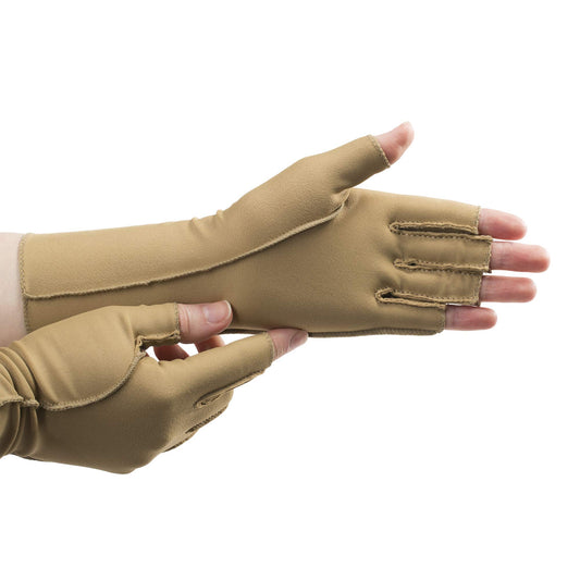 isotoner guantes abiertos vista frontal cómodo soporte para mano
