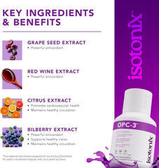 Detalle de la etiqueta Isotonix mostrando ingredientes y beneficios