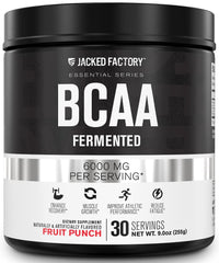 Jacked Factory bote frontal mostrando diseño y sabor Fruit Punch beneficios claridad