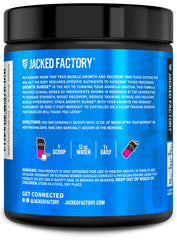 Jacked Factory atleta en gimnasio usando suplemento para aumentar fuerza