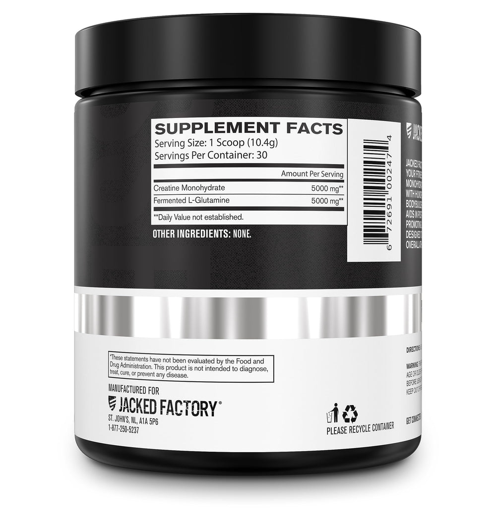 Jacked Factory envase en mesa de gimnasio como parte de rutina