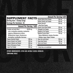 Jacked Factory ingredientes spirulina y pasto mostrando origen natural