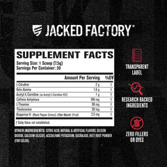 Jacked Factory vaso preparado listo para consumir antes del entrenamiento con energía limpia