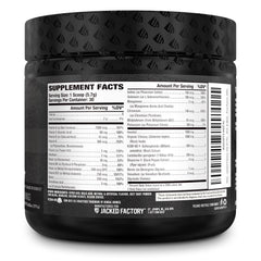 Primer plano de ingredientes clave como KSM-66 ashwagandha en Jacked Factory Vita XT