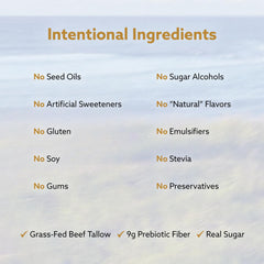 Jacob ingredientes principales visibles que subrayan proteína grass-fed