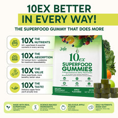 Jaje Health etiqueta de ingredientes 10ex con lista de 40 superalimentos