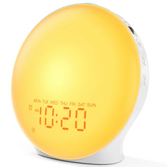 JALL vista frontal del despertador con diseño claro y botones fáciles