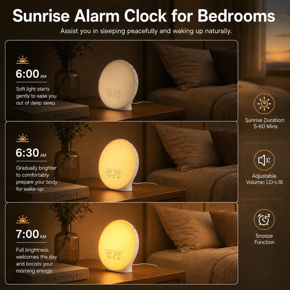 JALL simulación de amanecer iluminando gradualmente la habitación