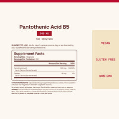 Jarrow Formulas etiqueta con lista de ingredientes y ausencia de alérgenos